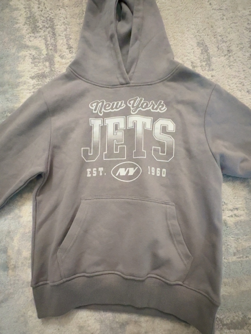 NFL New York Jets Gray Hoodie with White Logo